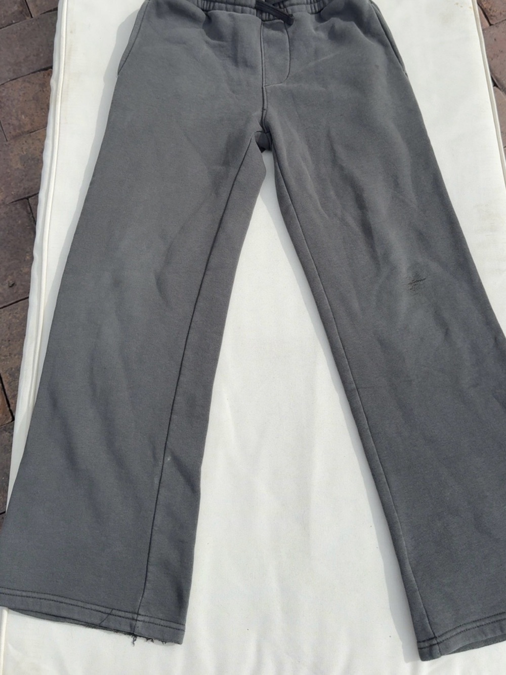 Gray Straight-Leg Sweatpants